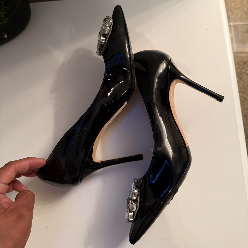 Kate Spade Black Heels with Crystal Embellishments - Picture 6 of 8